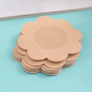 Набір тілесних наклейок на соски та груди 60mm унісекс 10шт Nipple cover PS-001/2 Квіти