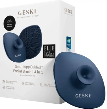 Щетка для лица GESKE Facial Brush 4 в 1 тёмно-синий с держателем