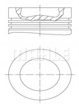 Поршня MAHLE / KNECHT 028PI00100001 Volkswagen Transporter, Multivan, Passat, EOS, Golf, Tiguan, Amarok, Scirocco; Audi A3, A6, A5, Allroad; Skoda Octavia, Yeti; Seat Exeo