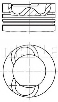 Поршня MAHLE / KNECHT 0281900 Volkswagen Crafter 076107065, 076107065B