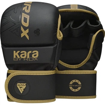 Рукавиці для ММА (Греплінгові рукавички) RDX F6 KARA Matte Golden Plus S/M