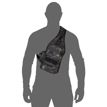 Тактическая CamoTec сумка Gunner Sling 2.0 Multicam Black черный мультикам