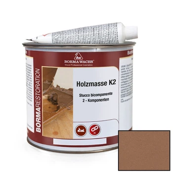 Двухкомпонентная шпаклевка для дерева Borma Wachs Holzmasse 2K 17 тик 750мл