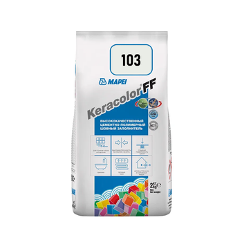 Цементная затирка Mapei Keracolor FF 103 белая луна 2кг