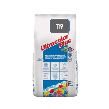 Затирка для швов Mapei Ultracolor Plus 119 серый Лондон 2кг