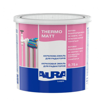 Акриловая эмаль для радиаторов Aura Luxpro Thermo Matt матовая 0.75л