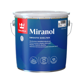 Удароміцна фарба Tikkurila Miranol білий глянець 2.7л