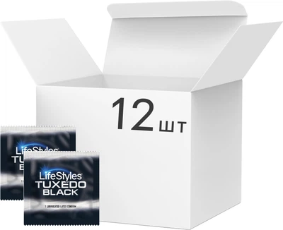 Презервативи LifeStyles Tuxedo Чорні 12 шт (ROZ6400230483)