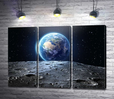 Модульная картина Вид на землю з космосу 60x42 см Модуль №2 (004596)