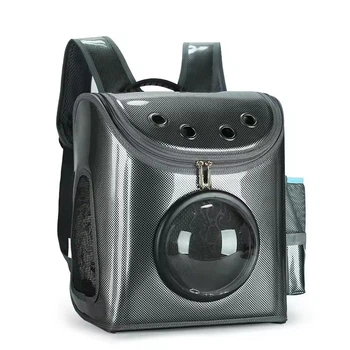 Рюкзак для переноски домашних питомцев CosmoPet CP-20 с иллюминатором 38х32х23см Black (3_04931)