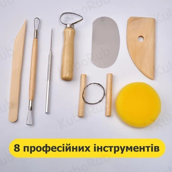 Набір інструментів для створення скульптур - 8 штук - Професійні гончарні інструменти TY-8