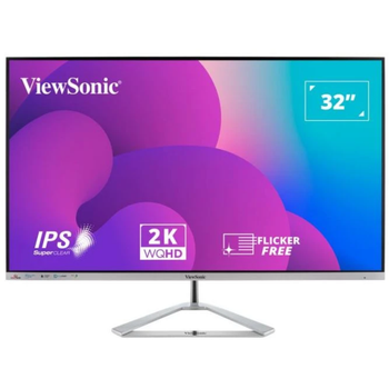 Монітор 31.5" РК ViewSonic VX3276-2K-MHD-2 IPS/2560х1440 безрамковий екран Сріблястий з чорним