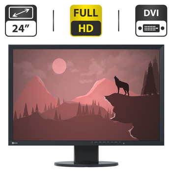 Монитор EIZO FlexScan EV2436W / 24" (1920x1200) IPS / USB, VGA, DVI, DisplayPort / Встроенные колонки 2x 1W / VESA 100x100 б/у