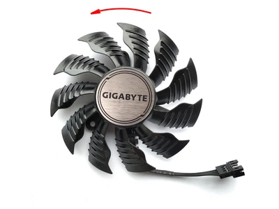 Вентилятор кулер для видеокарты Gigabyte RTX 2070 2080 Ti 3070 Ti RX 6800 6900 XT Gaming (orgnl) 83 мм Everflow T128015SU (PLD09215S12H GA92S2U T129215SU PLA09215S12H) (№414.51)