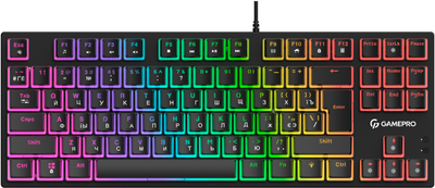 Клавиатура механическая проводная GamePro MK80B Blue Switch TKL RGB USB Black