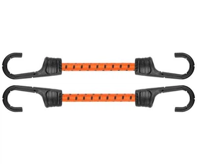Шнур эластичный резиновый 60см х 2шт. с металлическими крючками PVC BUNGEE CORD HOOK Bradas