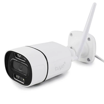 Камера видеонаблюдения TUYA с Wi-Fi, Full HD, ночная съемка, влагозащита IP66, белый