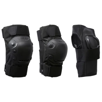 Комплект захисту Fit500 для катання на роликах для дорослих чорний - XL