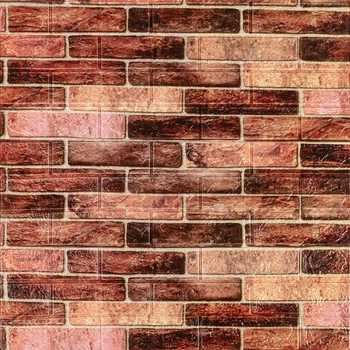 179-3 3D панель стінова самоклеюча Sticker Wall 700мм*770мм*3мм BROWN цегла D (3DPanda-1771)