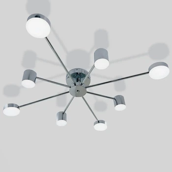 Люстра потолочная светодиодная LED Light House SY-18898/8 CR 1000*130 96W хром