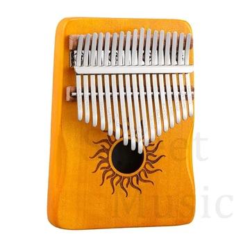Калимба Hluru Huashu KHS17 Small Sun Poplar Yellow (17 язычков, тополь, уменьшенная)