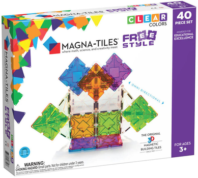 Klocki magnetyczne Magna-Tiles Freestyle Deluxe 40 elementów (0631291188407)