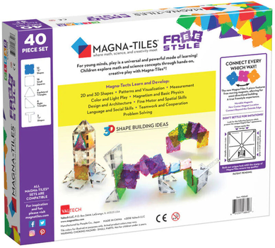 Магнітний конструктор Magna-Tiles Freestyle Deluxe 40 деталей (0631291188407)