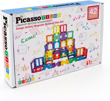 Klocki magnetyczne Picasso Tiles Artistry Magnetic Tiles 42 elementy (0617629993363)