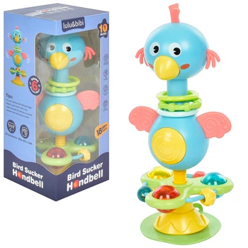 Погремушка детская A-Toys Страус, свет, звук, прорезыватель, сенсорное развитие, XN01
