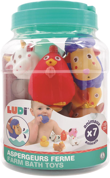 Набір іграшок для купання Ludi Farm Animals 7 шт (3550833400654)