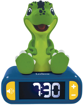Lampka nocna-budzik Lexibook Nightlight Alarm Clock With Sounds Dino (3380743081854)