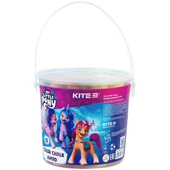 Мел цветной Jumbo, 15 шт. в ведерке LP