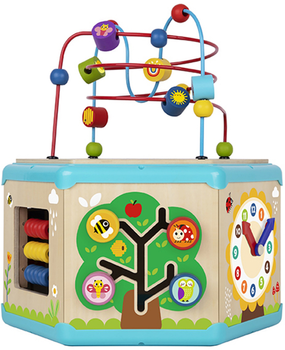 Interaktywny Drewniany Sześciokąt Tooky Toy Montessori Pudełko (6972633374398)