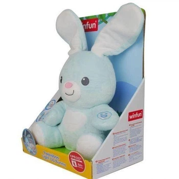 Игрушка музыкальная Зайчик WinFun сенсорный 32см, музыка, свет, 0195-NL