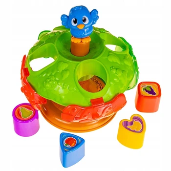 Игрушка музыкальная WinFun Сортер-волчок 20см, свет, заводная, 0752-NL