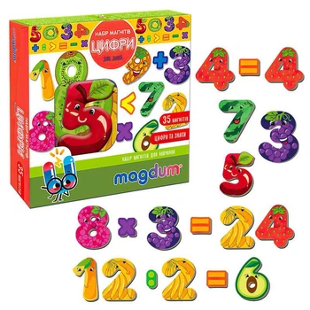 Магнитная игра Magdum Цифры 35шт, ML4031-37EN