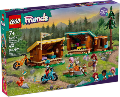 Zestaw klocków LEGO Friends Przytulne domki na letnim obozie 437 elementów (42624)