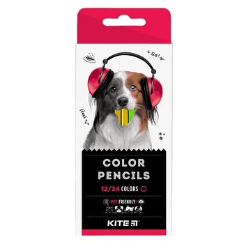 Олівці Kite Dogs двосторонні 12 кол