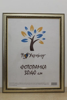 Фоторамка 30Х40, (А3), серебряный с обрамлением, 3017-036S, СТЕКЛО + КАРТОН