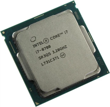 Процессор s1151 Intel Core i7-8700, 3,2-4,6 МГц, 6-12 core, Intel UHD Graphics 630, 65W Б/У