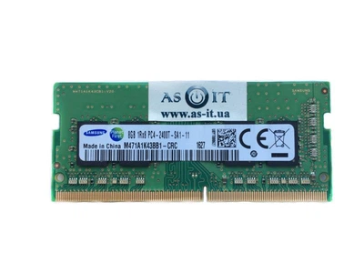 Оперативна пам'ять 8 ГБ, DDR4, для ноутбуків, Samsung (2400 МГц, 1.2 В, CL17, M471A1K43BB1-CRC) Б/В
