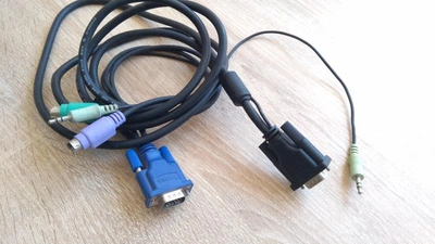 Кабель для KVM-переключателя D-Link KVM-121, HDDB на VGA + 2 x PS/2 + audio Б/У