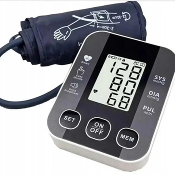 Електронний апарат для вимірювання тиску UKC BP 5I0 автоматичний цифровий тонометр з дисплеєм та голосовим супроводом