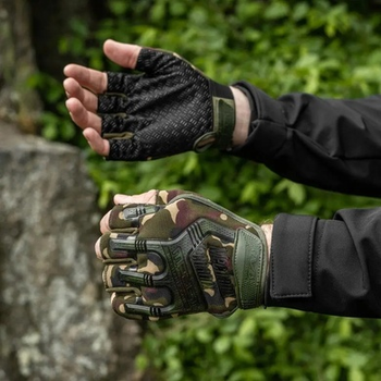 Рукавиці тактичні безпалі Mechanix M-Pact Gloves Woodland XL