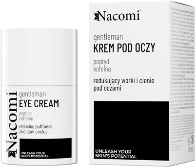 Krem pod oczy Nacomi Gentleman przeciw obrzękom z peptydami i kofeiną 30 ml (5902539720587)
