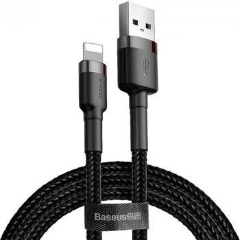 Кабель Baseus USB - Lightning 1метр 2.4A Cafule Black/Gray (CALKLF-BG1)