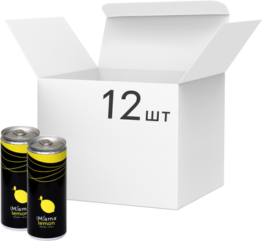 Упаковка винного напою ігристого MAMA LEMON білий солодкий 0.25 л 6% х 12 шт (8003911060080)