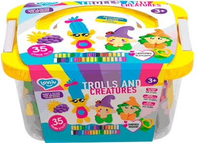 Zestaw do lepienia z ciastoliną Lovin Trolls and Creatures Box 41220 (4820199476969)