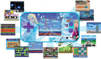 Konsola podręczna Lexibook Disney Frozen Handheld Console Compact Cyber Arcade 150 w 1 (3380743085098)