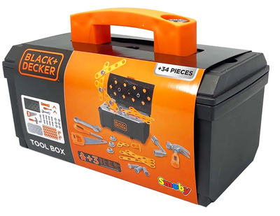 Zestaw narzędzi Smoby Black & Decker Diy Tools Box 34 szt (3032163601746)